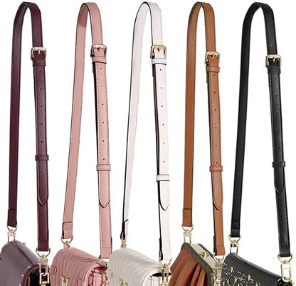Leather Strap for Purse Replacement Purse Straps Crossbody Leather Bag Strap Strap for Purse Light Gold Clasp Pink