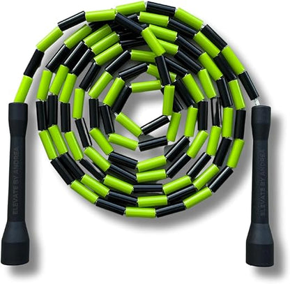 Professional Beaded Jump Rope - 3m Adjustable, Quality Beads & Poly Cord - For Freestyle, Cardio & Tricks - All Levels & Indoor/Outdoor Use
