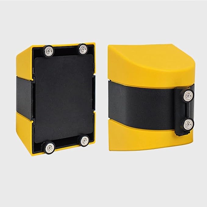 Magnetic Retractable Barrier Tape Safety, Safety Cordon Barrier, Queue Barrier Belt, Wall Mount Magnet adsorption for Separated Region(3M)