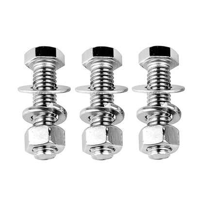 6Sets 38-16 x 1-14" Hex Head Bolts Screws with Hex Nuts and Thick Flat  Lock Washers, 304 Stainless Steel, UNC Coarse Thread, Silver Finish