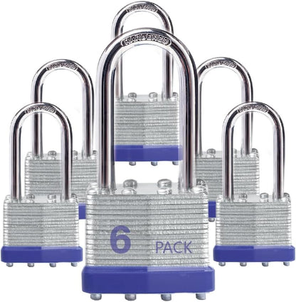 XanHen Laminated Steel Keyed-Alike Outdoor Padlocks with Long Shackle