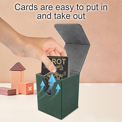 Green Card Box,Deck Box,Card Deck Box,Playing Card Case for Trading Card Box,Magic Deck Box,Playing Card Box,Playing Cards,Business Card Box,Collector Booster Box,Deck Box Cards