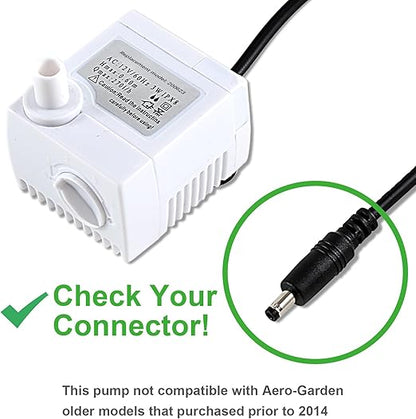 200623 Aero-Garden Pump with 20 Filters, Ultra Quiet Hydroponics Growing System Pump Fit for Harvest Bounty Farm Extra Ultra All Model (2Pack)