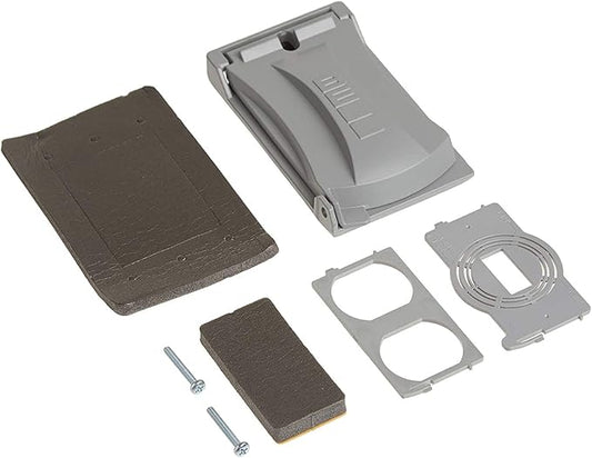 Hubbell Bell MX1050S Single-Gang Weatherproof Heavy Duty Universal Flip Cover Gray Finish (!!"" 0 1 - Gray)
