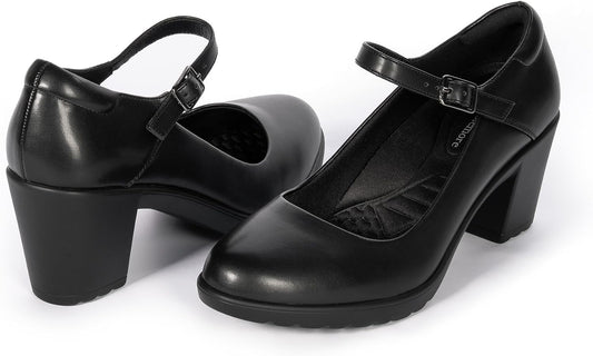 New But Not In Original Box. Cusolemore Mary Jane Heels with Arch Support, Closed Round Toe Chunky Pumps for Women, Comfortable Block Heel Dress Shoes.