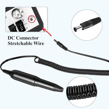 Nail Drill Handpiece Replacement for Professional Nail Drill Machine, 20000 RPM Handpeice Replacement Parts for SUBAY, ALLE S, HOINVO and JIASHENG, Black