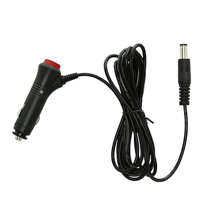 PNGKNYOCN 12V DC Car Charger Auto Power Supply 22AWG with Switch Button Cable DC 5.5mm x 2.1mm to Car Cigarette Lighter Male Plug Cable with Indicator Light(3M)