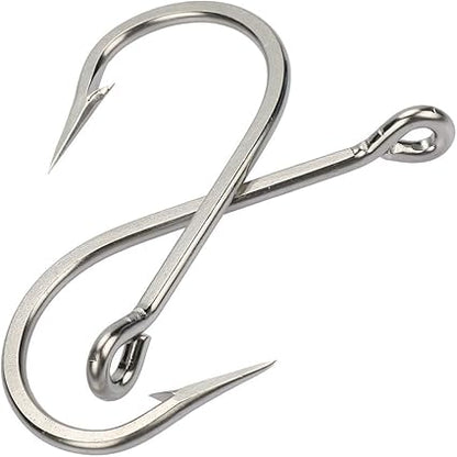 Fishing Saltwater Large Giant Shark and Alligator Hooks Extra Strong Stainless Steel Big Game Fishing Sharp Tuna Catfish Hooks