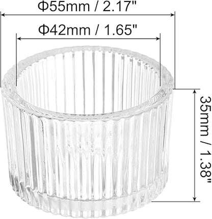 PATIKIL 2 pcs Tealight Candle Holder, Tea Lights Candle Holder Glass Votive Candle Holders Glass Candle Holders for Table Centerpiece Decor Wedding Dinner Party, White