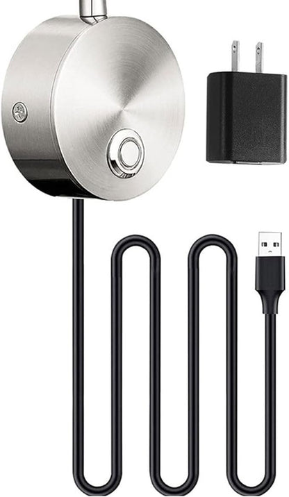 3W Gooseneck Hose LED Wall Light Hose Wall Light Bedroom Bedside Hose Small Spotlight Surface Mounted Universal Reading Light USB Dimmable Touch Wall Light (Color : Silver)