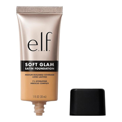 e.l.f. Soft Glam Foundation, Medium Coverage, Long-Lasting  Buildable Foundation For A Smooth, Satin Finish, Vegan  Cruelty-Free, 32 Medium Neutral