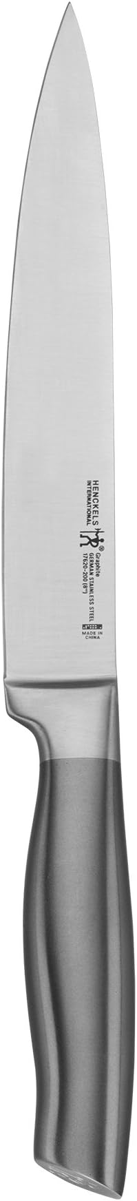 HENCKELS Graphite Razor-Sharp 8-inch Carving Knife, German Engineered Informed by 100 Years of Mastery, Silver