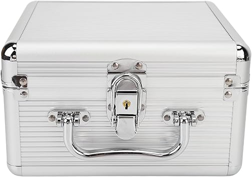 GOWENIC 20 Bays 2.5in Hard Drive Storage Box with Safety Lock 2 Keys ABS Handle Shockproof Hard Drive Case with Cushioning Pad and Handle, Suitable for 2.5in Hard Drives