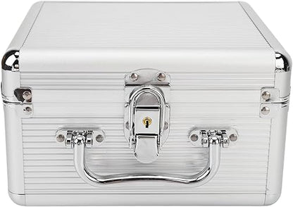GOWENIC 20 Bays 2.5in Hard Drive Storage Box with Safety Lock 2 Keys ABS Handle Shockproof Hard Drive Case with Cushioning Pad and Handle, Suitable for 2.5in Hard Drives