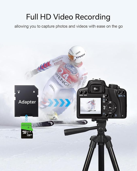 KEXIN 128GB Micro SD Card 5 Pack with SD Adapter microSDXC Memory Card UHS-I C10 U1 Micro SD Card Full HD High Speed TF Card for Tablet Action Camera Dash Cam Drone Game Console, 128 G 5 Pack