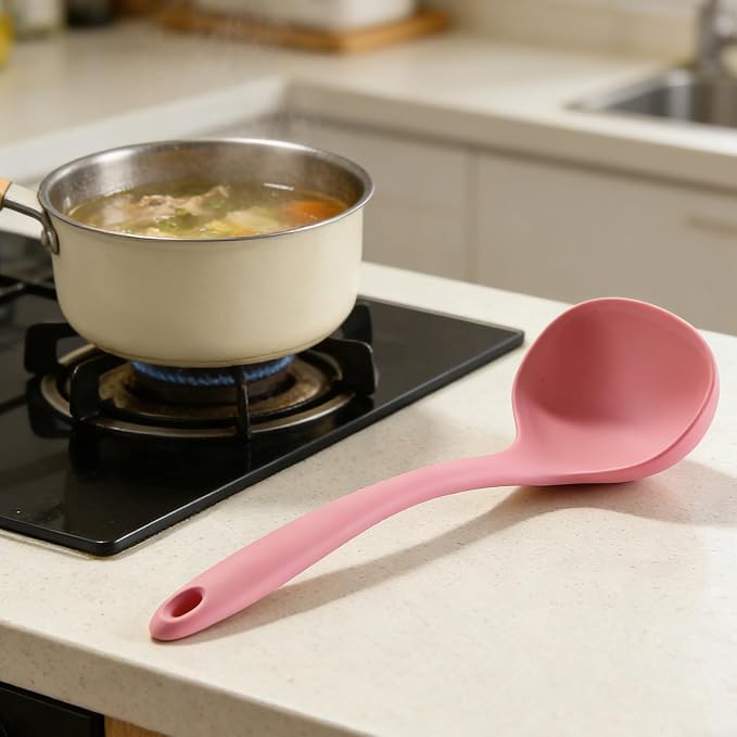 1pc Long-handled ladle - Off-White Color