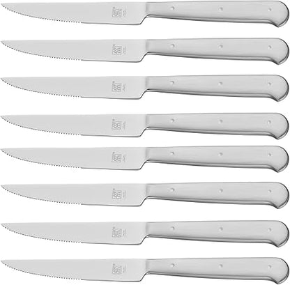 ZWILLING Porterhouse Razor-Sharp Steak Knife Set of 8 with Black Presentation Case, Gift Set, Silver