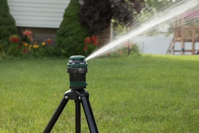 H2O-Six Gear-Drive Sprinkler Head on Tripod
