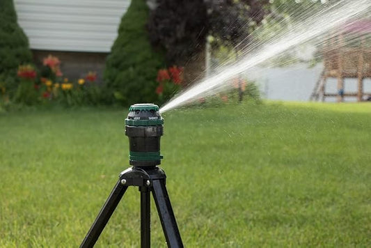 H2O-Six Gear-Drive Sprinkler Head on Tripod