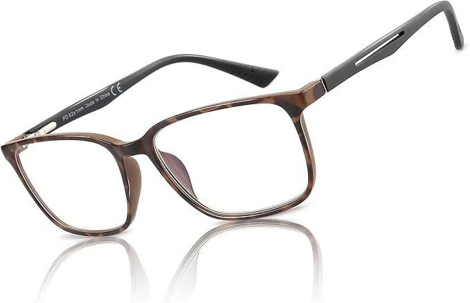 BLUEMOKY Blue Light Reading Glasses for Men?Sport Square Frame Readers, Anti Glare Computer Glasses