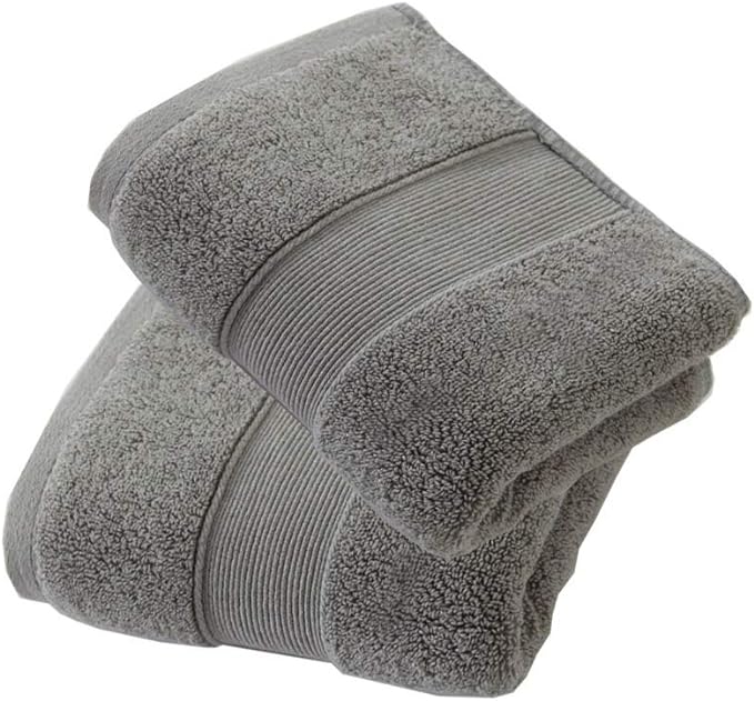 JININQ 700GSM 2Piece Hand Towels -100 Cotton for Bathroom,Kitchen,Beauty,Spa,Gym,Household face Towel,Highly Absorbent Towels(13.7 x 29.5 Inches) (Grey)
