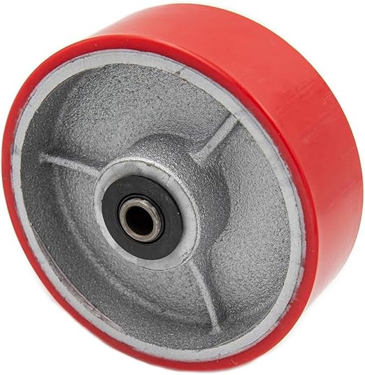6"x2" Rigid Caster Heavy Duty Polyurethane Wheel on Steel Hub, Supports 1200lb Each, Perfect for Tool Box, Furniture, Musician Instrument Cases, DYI Projects