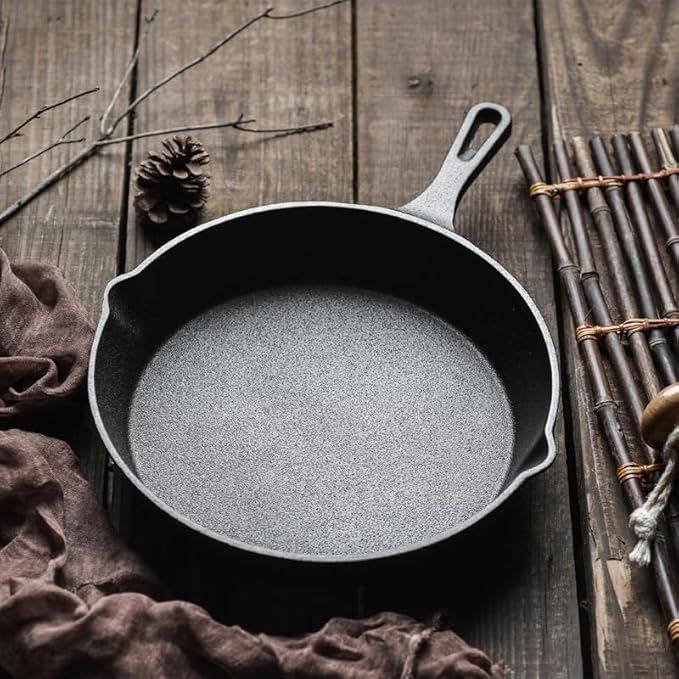 Cast Iron Pans, Pan Sauté Kitchen Pan, Cast Iron Skillet with Handle (8 Inch)