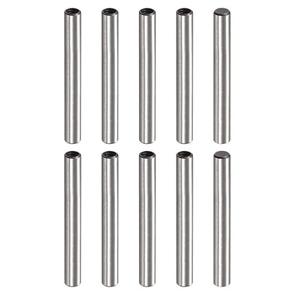 uxcell M3 Internal Thread Dowel Pin 10pcs 5x50mm Chamfering Flat Carbon Steel Cylindrical Pin Bed Bookshelf Metal Devices Industrial Pins