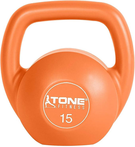 Kettlebell - Orange Vinyl and Cement - Weight Training, Coordination