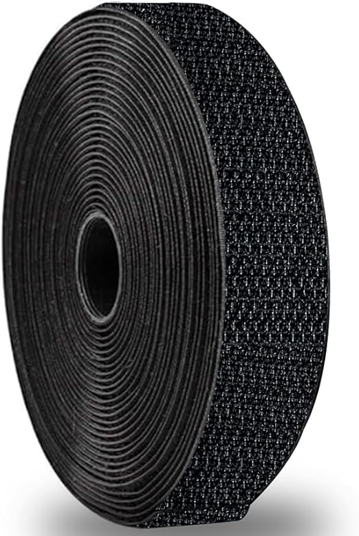Hook Adhesive-Backed Hook-Side Only: (Black, 1" x 75 Feet)