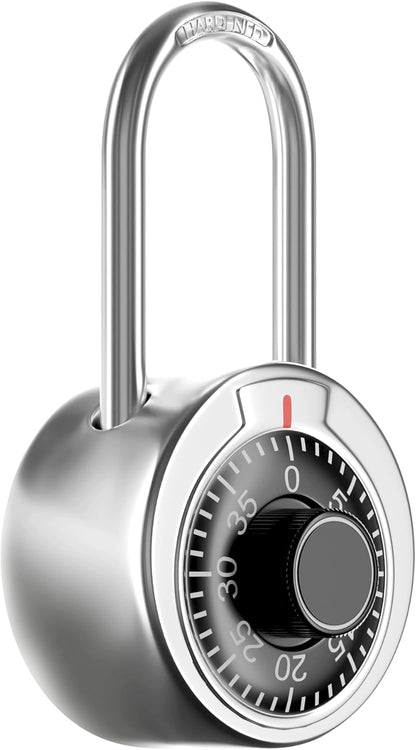 Locker Lock, 2 in. Combination Lock, Keyless Padlock for Gym and School Lockers, Black Dial Lock, 5 Pack