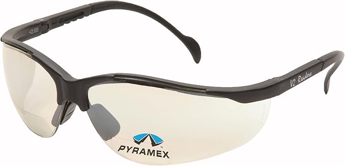 Pyramex Venture II Bifocal Readers Safety Glasses Protective Eyewear, 2.5 Diopters, Amber