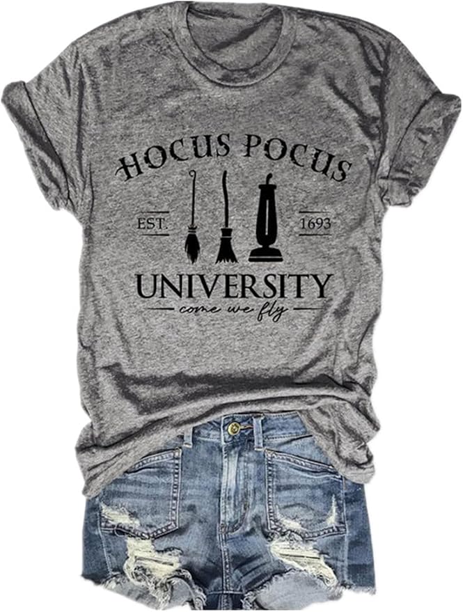 Halloween Pumpkin Shirts Women Fall T-Shirts Cute Autumn Graphic Tees Thanksgiving Tops