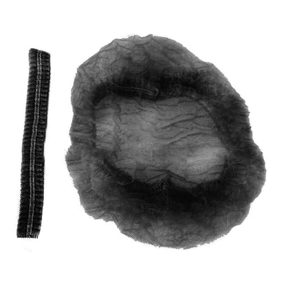 100 PiecesPack Disposable Hair Head Cover Mesh Pouch Dust Cap Shower Cap Kitchen (Color : Black, Size : One size)