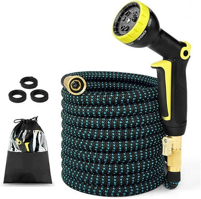 Green Houses Pressure Washer Hoses Natural Latex Garden Hose Ooawith Spray Gun Expandable Flexible High Pressure Magic Watering HosesOoa Pipe Irrigation Tool (Color : Orange Hose, Lengh : 100ft)
