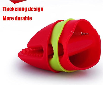 2PCS Silicone Oven Mitts Heat Resistant, Potholders Kitchen Cooking  Baking, Pinch Grips Finger Protector Pot Air Fryer(Blue)