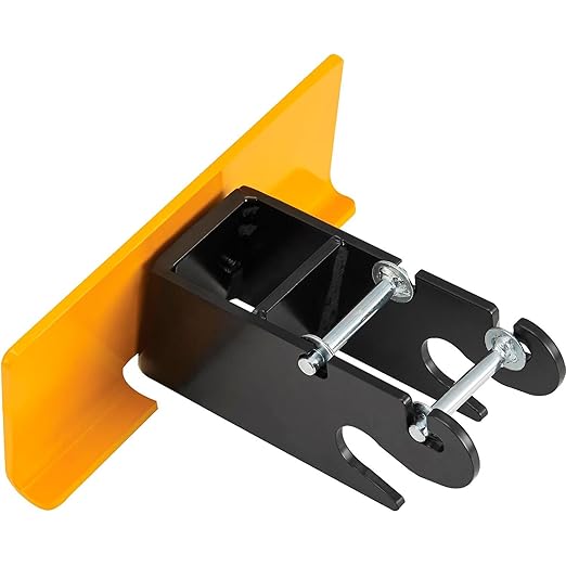 Global Industrial Pallet Jack Toe Guard Protector, Durable Steel Construction, High-Visibility Powder Coat Finish, 8-12"W x 3-12"H, Tool-Free Installation