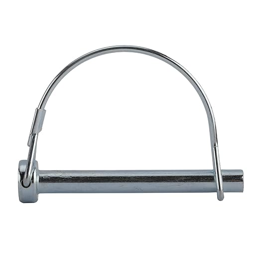 AuInn Pack of 20 Wire Lock Pins, 516 Inch Shaft Locking Pin Heavy Duty Safety Coupler Pin Hitch Pin with Round Arch Wire Retainer for Trailers Lawn Garden-L8