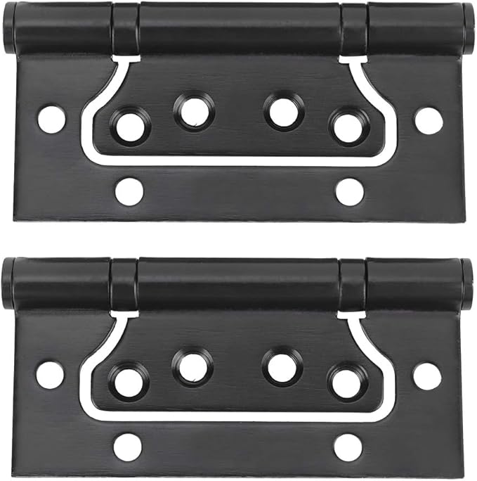 304 Stainless Steel Door Hinge Concealed Butt Hinge Black Furniture Hardware Cabinet Accessories