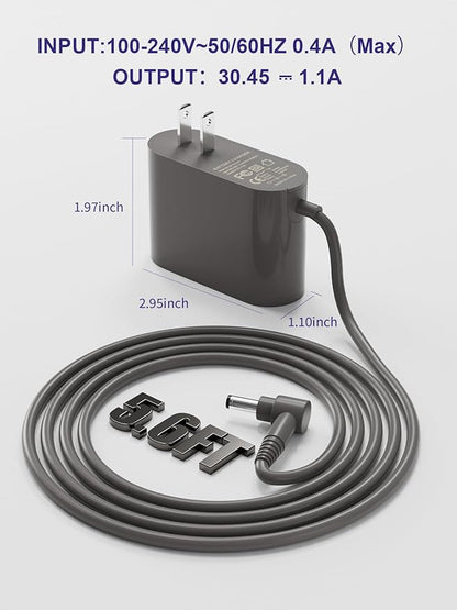 30.45 V replacement charger for Dyson V10 V11 V15 V12 SV12 14 15, Absolute Animal Motorhead 969350-02 01 03 04 05 217160-02 01 03 969042-01 30.45 Power supply