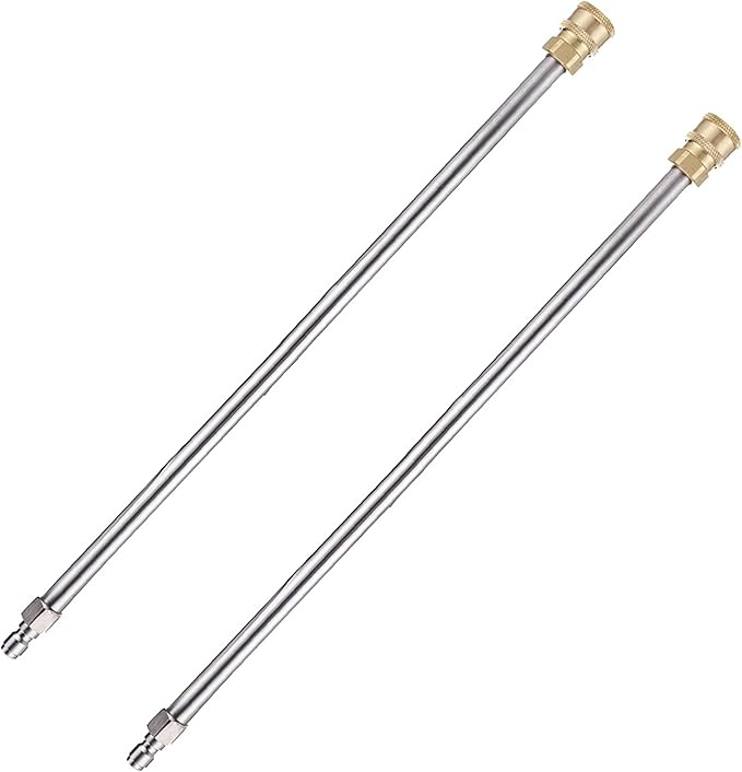 RIDGE WASHER Pressure Washer Extension Wand, 17 Inch Stainless Steel 14 Inch Quick Connect Power Washer Lance, 2 Pack