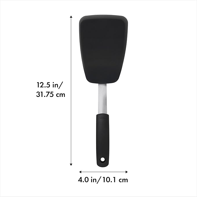 OXO Good Grips Large Silicone Flexible Turner, Stainless Steel