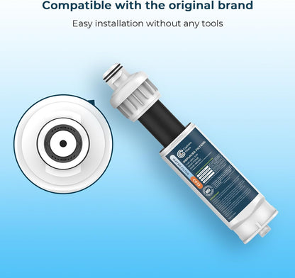 Crystala Filters Replacement for DA97-17376B Refrigerator Water Filter, Compatible with Samsung HAF-QIN, HAF-QIN/EXP, BRF365200AP/AA, DA97-08006C, RF23M8070SG, RF23M8070SR (1 Pack)