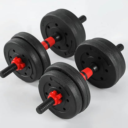Barbell Bars, Rubber Dumbbell Bars Weight Lifitng 2Pcs 40CM with 4Pcs Nuts for Exercises for Training