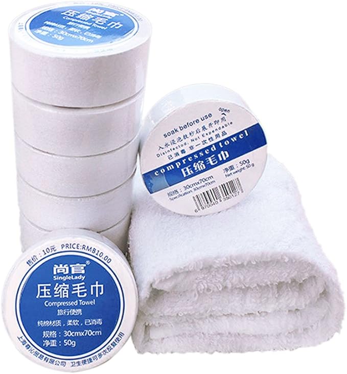 Qtqgoitem 5 Pcs Compressed Disposable Portable Face Towel Washcloths for Trip Camping SPA Hotel (Model: b1b 948 3db fd2 ae4)