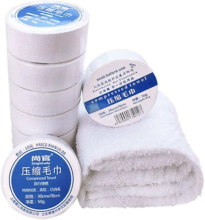 Qtqgoitem 5 Pcs Compressed Disposable Portable Face Towel Washcloths for Trip Camping SPA Hotel (Model: b1b 948 3db fd2 ae4)