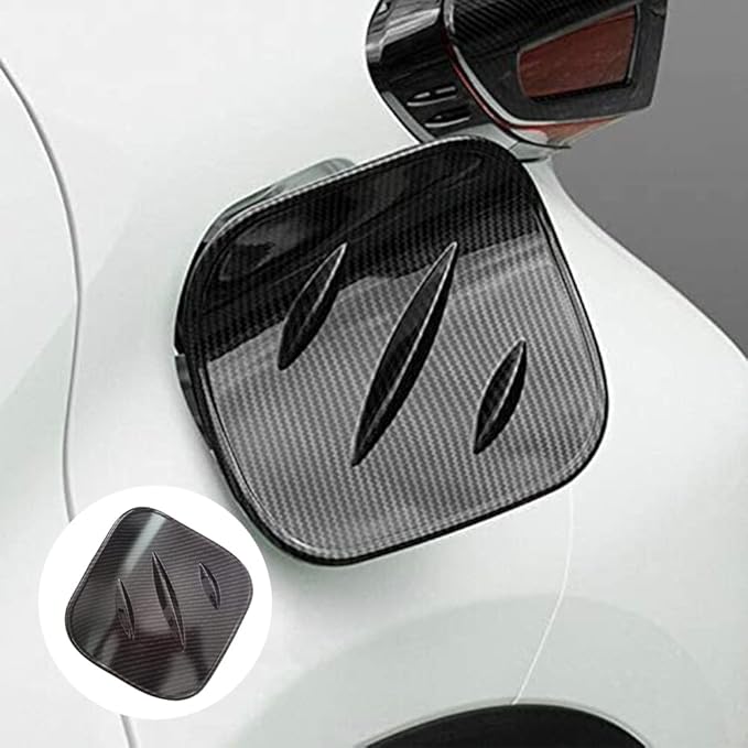 For Compatible with Toyota C-HRCHR 2017 2018 2019, Carbon Fiber Car Fuel Gas Tank Cap Cover Trim, Exterior Accessories