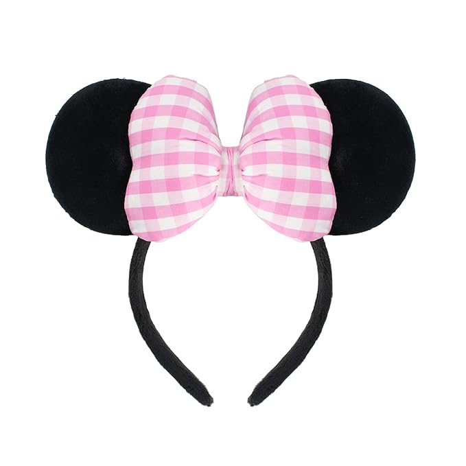 JIAHANG Mouse Ear Headband with 3D Cotton Bow, Velvet Hairband Party Decoration Headwear Hair Accessories for Women Girls