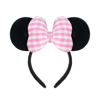 JIAHANG Mouse Ear Headband with 3D Cotton Bow, Velvet Hairband Party Decoration Headwear Hair Accessories for Women Girls