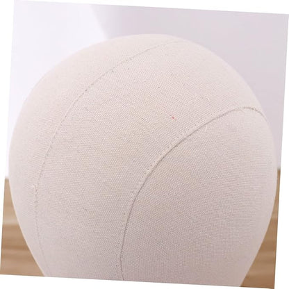 LIFKOME Canvas Block Mannequin Head Display Styling Dummy Head for Wig Making Professional Hair Stylist Training Stand Includes T Needle Holder Portable and Lightweight